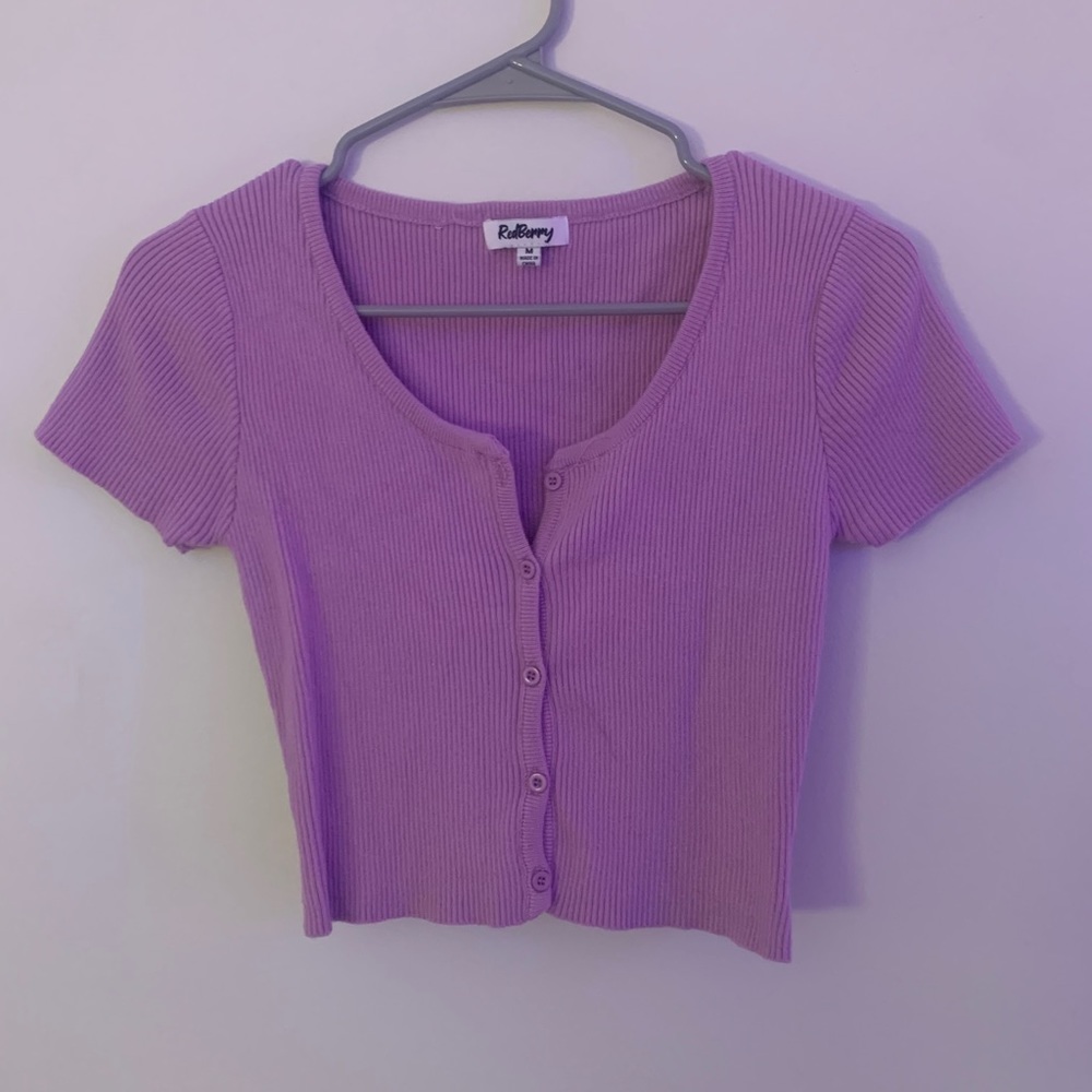 Purple button top